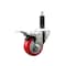 Service Caster 3'' Red Poly Swivel 1'' Expanding Stem Caster Total Lock Brake SCC-EXTTL20S314-PPUB-RED-1 - alternate 1